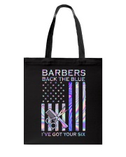 Barbers Back The Blue 2 Sides Tote Bag tile