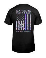 Barbers Back The Blue 2 Sides Classic T-Shirt back