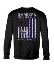 Barbers Back The Blue 2 Sides Crewneck Sweatshirt tile