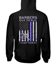 Barbers Back The Blue 2 Sides Hooded Sweatshirt tile