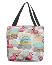Flamingo - Sand Beach Relax All-Over Tote tile