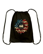 Lovely Sunflower Independence Day Drawstring Bag tile