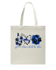 Peace Love Back The Blue Rose Tote Bag tile