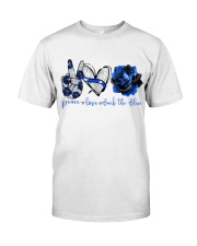 Peace Love Back The Blue Rose Classic T-Shirt tile