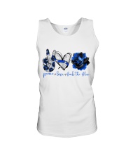 Peace Love Back The Blue Rose Unisex Tank tile