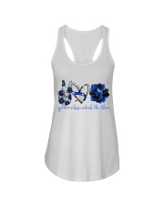 Peace Love Back The Blue Rose Ladies Flowy Tank tile