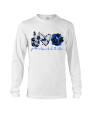 Peace Love Back The Blue Rose Long Sleeve Tee tile