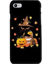 Black Cat Halloween Pumpkin Phone Case tile