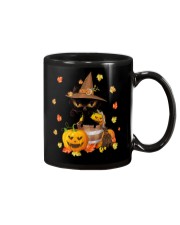 Black Cat Halloween Pumpkin Mug tile