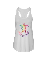 Turtle Salty Lil' Beach Ladies Flowy Tank tile