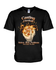Casting Fireball Solve Most Problems And Cause V-Neck T-Shirt tile