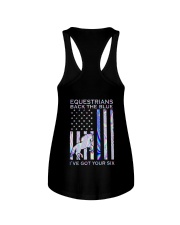 Equestrians Back The Blue 2 Side Ladies Flowy Tank tile