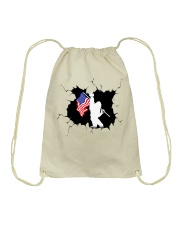 Bigfoot And American Flag Drawstring Bag tile