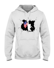 Bigfoot And American Flag Hooded Sweatshirt tile
