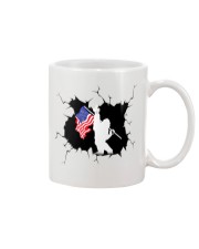 Bigfoot And American Flag Mug tile