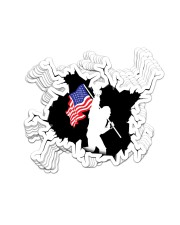 Bigfoot And American Flag Sticker tile