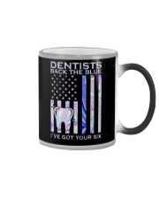 Dentists Back The Blue 2 Sides Color Changing Mug tile