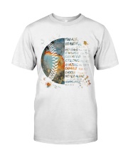 Softball You Are Beautiful Crack Classic T-Shirt front