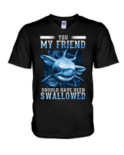 Shark You My Friend V-Neck T-Shirt tile