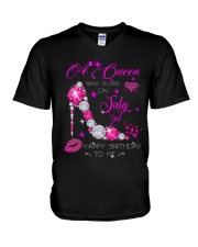 A Queen Was Born V-Neck T-Shirt tile