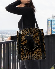 Black Cat - Leopard - Zip Pocket All-over Tote aos-all-over-tote-lifestyle-front-05