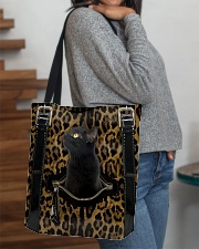 Black Cat - Leopard - Zip Pocket All-over Tote aos-all-over-tote-lifestyle-front-09