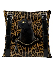 Black Cat - Leopard - Zip Pocket Square Pillowcase tile