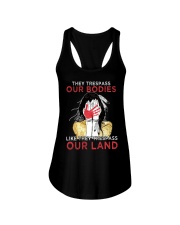 They Trespass Our Bodies Ladies Flowy Tank tile
