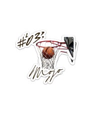 basketball CUSTOM Sticker Sticker - 2 pack (Horizontal) front