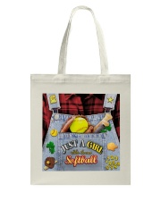 Softball Jean Tote Bag tile