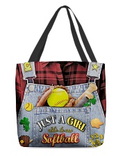 Softball Jean All-over Tote front