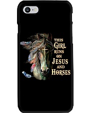 This Girl Runs On Jesus And Horses Phone Case tile