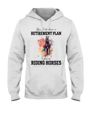 horse reitirement plan Hooded Sweatshirt tile