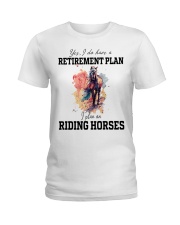 horse reitirement plan Ladies T-Shirt tile