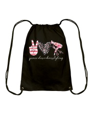 Peace Love Hairstyling Drawstring Bag tile