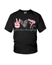 Peace Love Hairstyling Youth T-Shirt tile