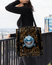 Shark - Leopard - Zip Pocket All-over Tote aos-all-over-tote-lifestyle-front-05