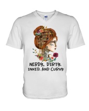 Nerdy Dirty Inked And Curvy V-Neck T-Shirt tile