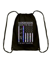 Hairdresser Back The Blue 2 Side Drawstring Bag tile