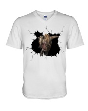 Dinosaur Cracked V-Neck T-Shirt tile