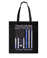 Teacher Back The Blue 2 Side Tote Bag tile