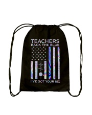 Teacher Back The Blue 2 Side Drawstring Bag tile