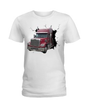 Truck crack v8 Ladies T-Shirt tile