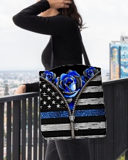 Back The Blue Roses All-over Tote aos-all-over-tote-lifestyle-front-05
