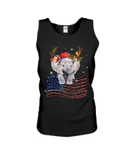 Elephant - Christmas Flag Unisex Tank tile