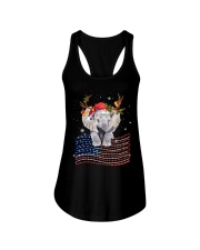 Elephant - Christmas Flag Ladies Flowy Tank tile