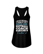 Softball coach Ladies Flowy Tank tile