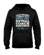 Softball coach Hooded Sweatshirt tile