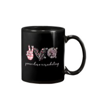 Peace Love Crocheting Mug tile