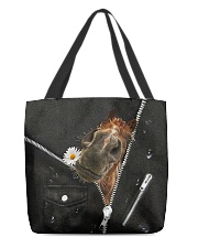 Horse Black Leather All-over Tote front
